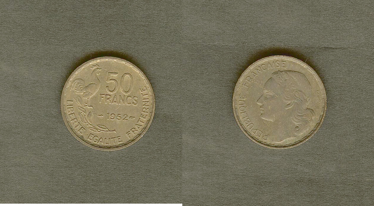 50 francs Guiraud 1952  SUP à SUP+